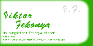 viktor fekonya business card